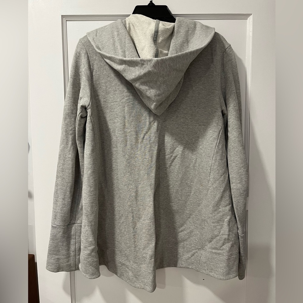 NWOT: James Perse Grench Terry Grey Hooded Cardigan Sz 1 (Small) - Picture 2 of 3
